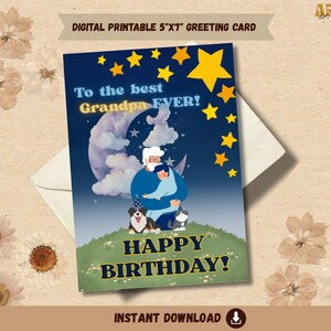 Carte d'anniversaire à imprimer Carte d'anniversaire grand-père Carte d'anniversaire grand-père Carte d'anniversaire grand-père Carte de joyeux anniversaire pour lui en téléchargement numérique