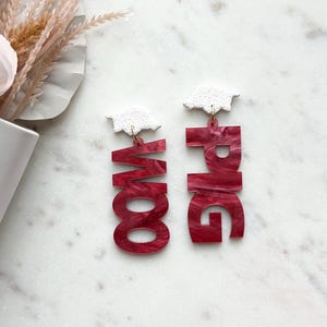Custom Earrings - Woo Pig Earrings - Hogs Earrings - Arkansas Earrings - Razorback Earrings
