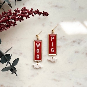 Arkansas Razorbacks Earrings - Woo Pig Earrings - Hogs Earrings - Arkansas Earrings - Razorback Earrings