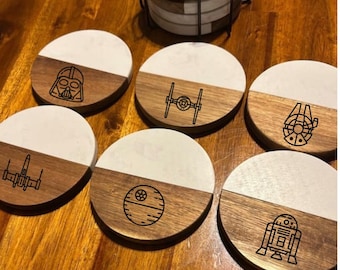Star Wars Coaster Gift Set, Engraved