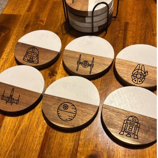 Star Wars Coaster Gift Set, Engraved