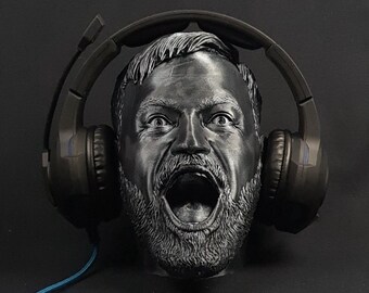 Conor McGregor Headphone Stand, McGregor Paintable Bust, Headset Stand, Gaming Room Decor