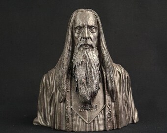 Lord of the Rings Saruman Statue, LOTR Saruman Bust, Hand-Painted Wizard Bust LOTR Figure, Gift for LOTR Fan
