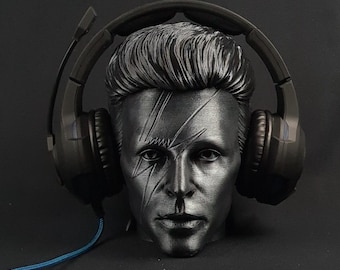 David Bowie Headphone Stand, Headset Stand, Gaming Room Decor