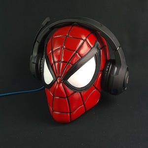 Spiderman Headphone Stand, Paintable Bust, Painted Spiderman Headset Stand, Gaming Room Decor