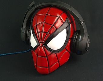 Spiderman Headphone Stand, Paintable Bust, Painted Spiderman Headset Stand, Gaming Room Decor
