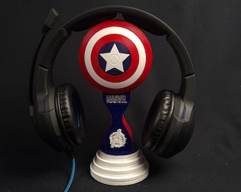 Captain America Shield Headphone Stand, Avenger Headset Stand, Gaming Room Decor