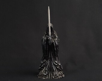 Lord of the Rings Nazgul Figure Statue, Hand-Painted Ringwraith LOTR Bust, Collector Gift