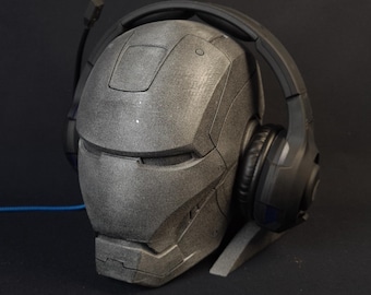 Iron Man Headphone Stand, Avengers Paintable Bust, Headset Stand, Gaming Room Decor