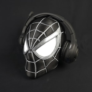 Spiderman Headphone Stand, Paintable Bust, Black Spider Headset Stand, Gaming Room Decor