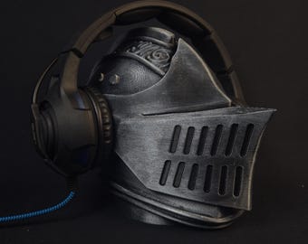 Lothric Knight Headphone Stand, Dark Souls Paintable Bust, Headset Stand, Gaming Room Decor