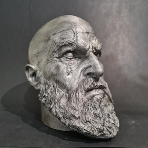 Kratos Headphone Stand, God of War Paintable Bust, Headset Stand, Gaming Room Decor