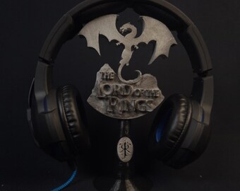 The Lord of the Rings Headphone Stand, LOTR Paintable Bust, Headset Stand, Gaming Room Decor
