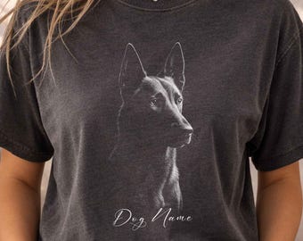 Custom Name Belgian Malinois Comfort Colors Shirt: Personalized Dog Lover Tee