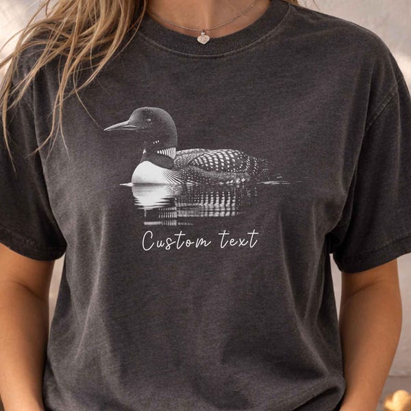 Camiseta unisex con diseño de colimbo común: silueta realista, colores cómodos