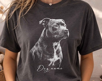 Custom Name Staffordshire Bull Terrier Tee: Unisex Sweatshirt Dog Silhouette