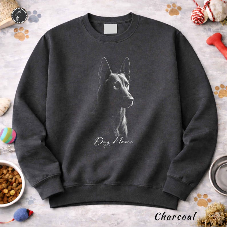 Custom Name Belgian Malinois Comfort Colors Shirt: Personalized Dog Lover Tee image 13