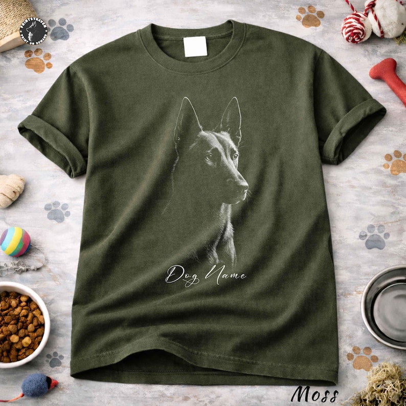 Custom Name Belgian Malinois Comfort Colors Shirt: Personalized Dog Lover Tee image 3