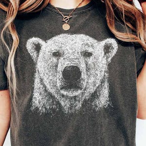 Polar Bear Unisex T-shirt, Majestic Arctic Bear Gift, Comfort Colors Tee, Wildlife Animal Shirt, Nature Lover Present, Bear Lover Tee