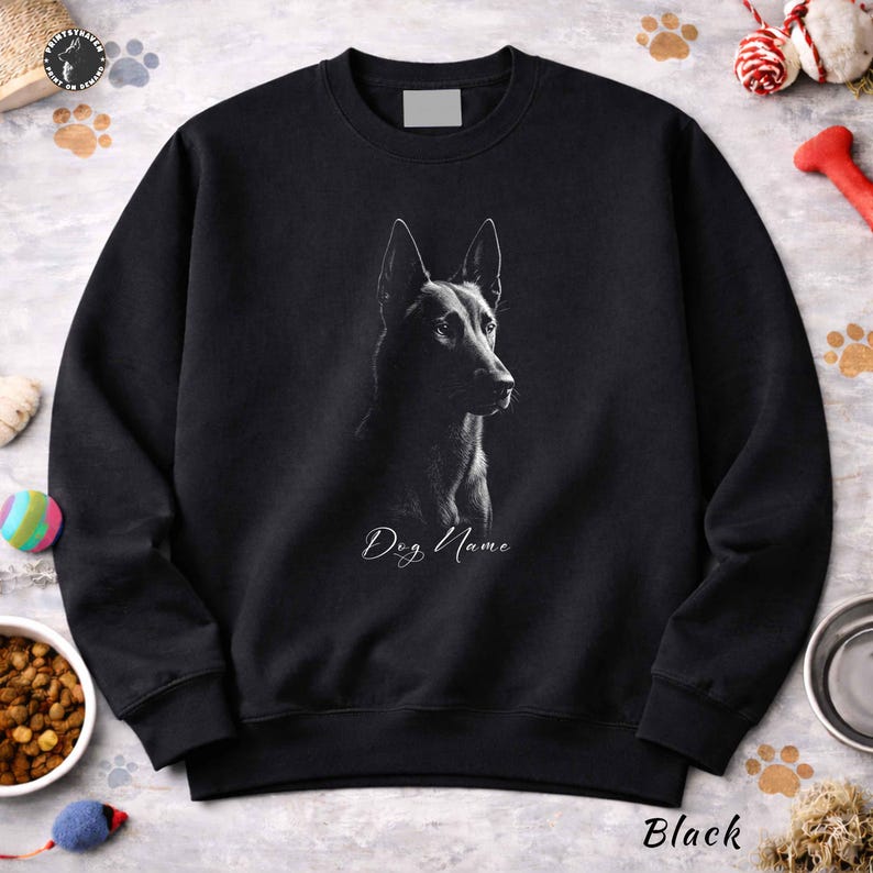 Custom Name Belgian Malinois Comfort Colors Shirt: Personalized Dog Lover Tee image 15