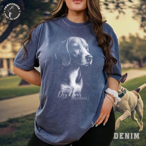 Beagle Custom Dog Name Comfort Colors Shirt, Unisex Silhouette Dog Lover Tee, Unique Gift for Pet Parents, Dog Tee, Dog T Shirt