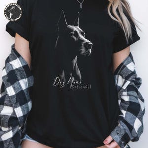 Great Dane Custom Dog Name Comfort Colors Shirt, Unisex Silhouette Dog Lover Tee, Unique Gift for Pet Parents, Dog Tee, Dog T Shirt