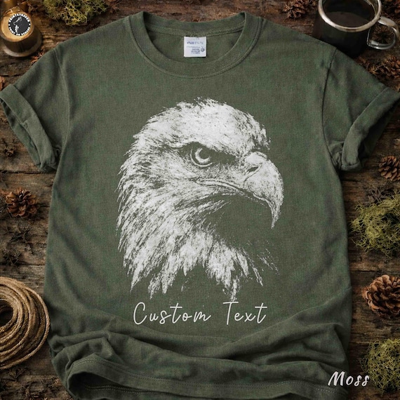 Minimalist Eagle Graphic Tee: Comfort Colors Unisex Wildlife Shirt