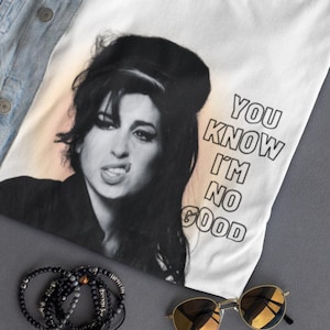 Amy Winehouse &#39;You Know I&#39;m No Good&#39; Unisex Softstyle T-Shirt, Music Lover Gift, Vintage Style Tee, Retro Graphic Shirt, Concert Apparel
