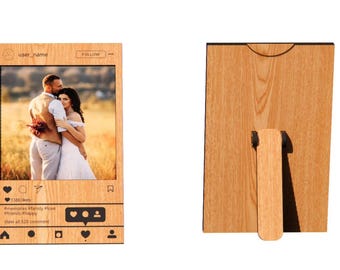 Social media photo frame laser cut files / vector file Instagram post / picture frame files SVG DXF EPS / glowforge file, lightburn