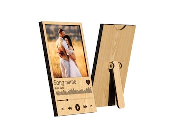 Music Song photo frame laser cut files / vector file personalized song photo frame  SVG DXF EPS / glowforge file, lightburn