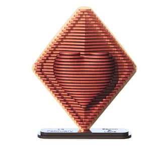 Romantic 3D heart trophy – Laser file | svg, dxf, eps, pdf/ Valentines&#39;s Day / Mother&#39;s Day