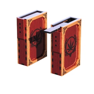 Arquivo de estojo de cigarro cortado a laser – Caixa de charuto com trava deslizante SVG DXF EPS