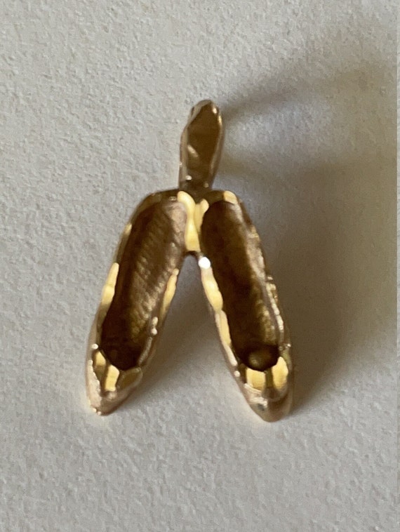 Vintage Ballet Slippers 14K Yellow Gold Charm - image 7