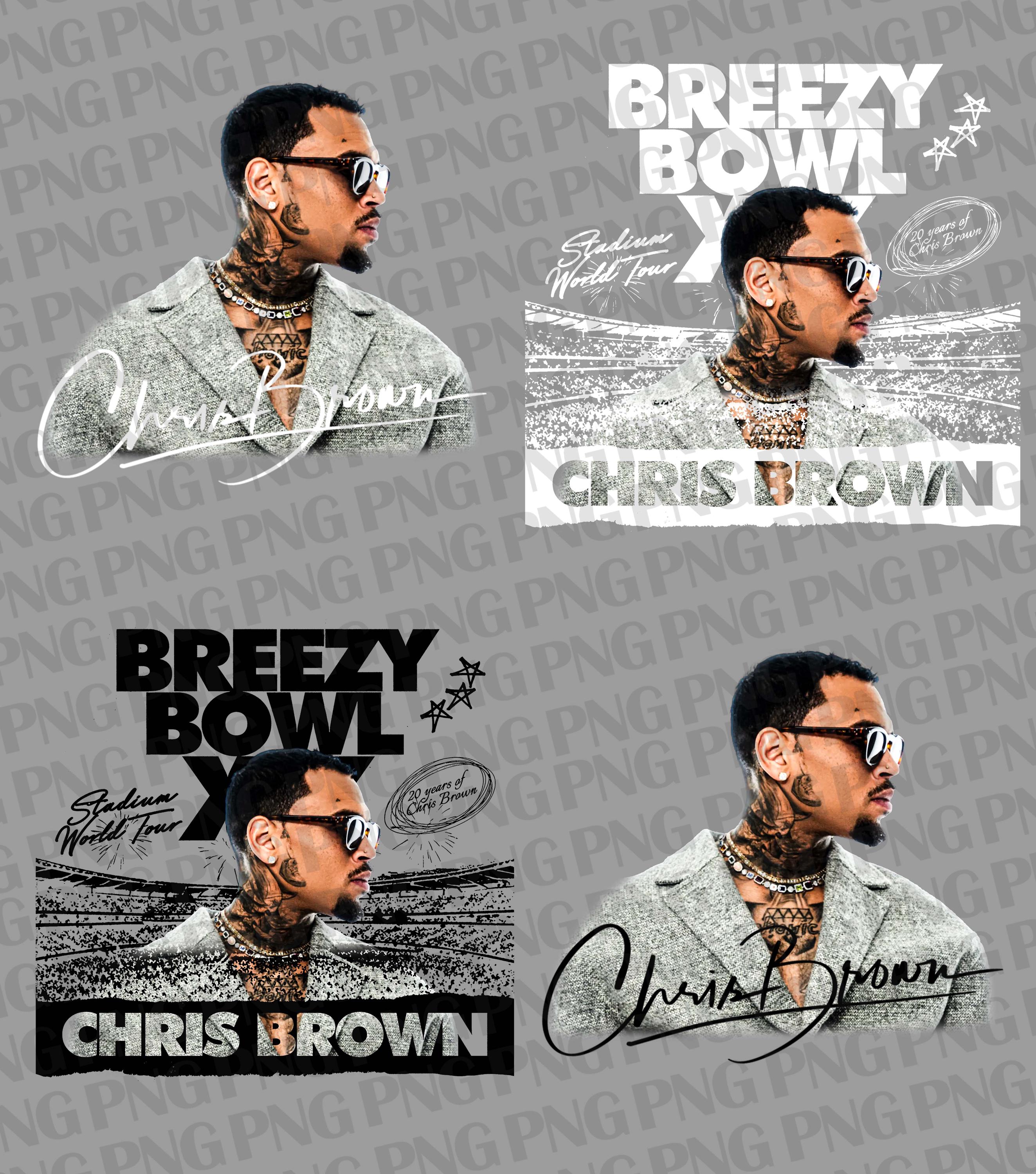 Chris Brown Breezy Bowl XX Tour 2025 TShirt PNG Design, Bootleg Tee, Instant Download And Ready To Print, File Download 300 dpi
