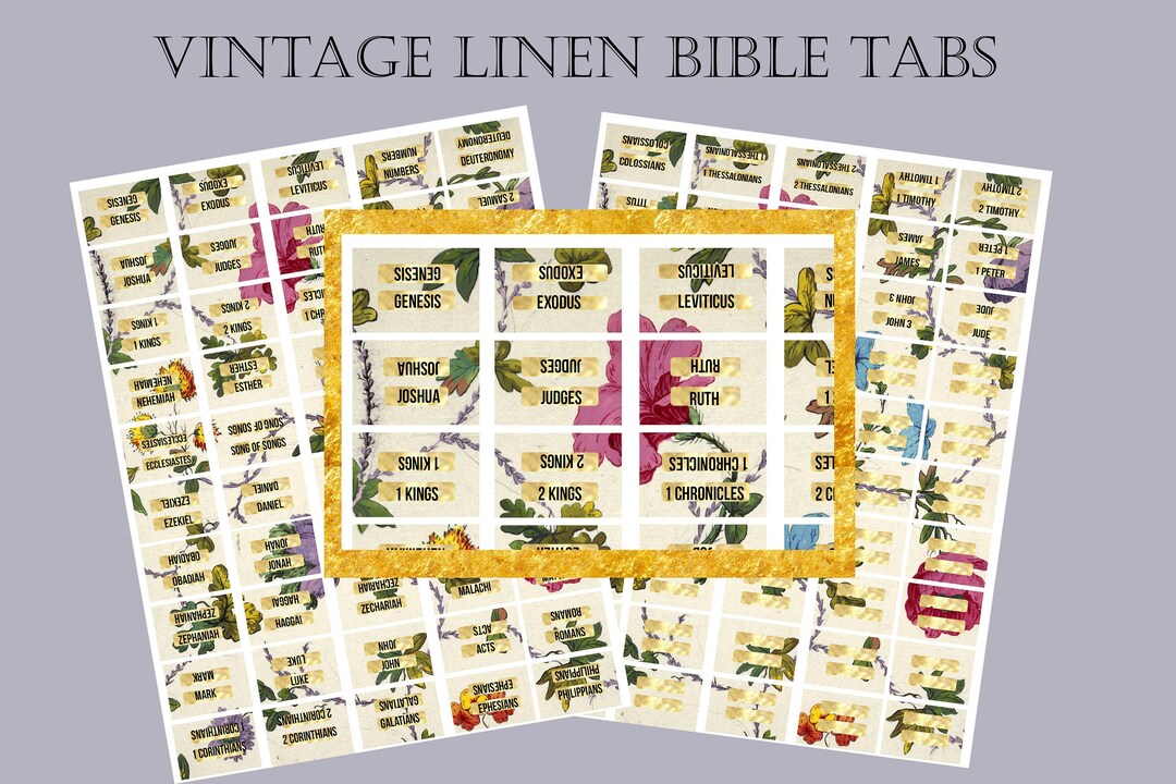 Printable Bible Tabs Floral - Etsy