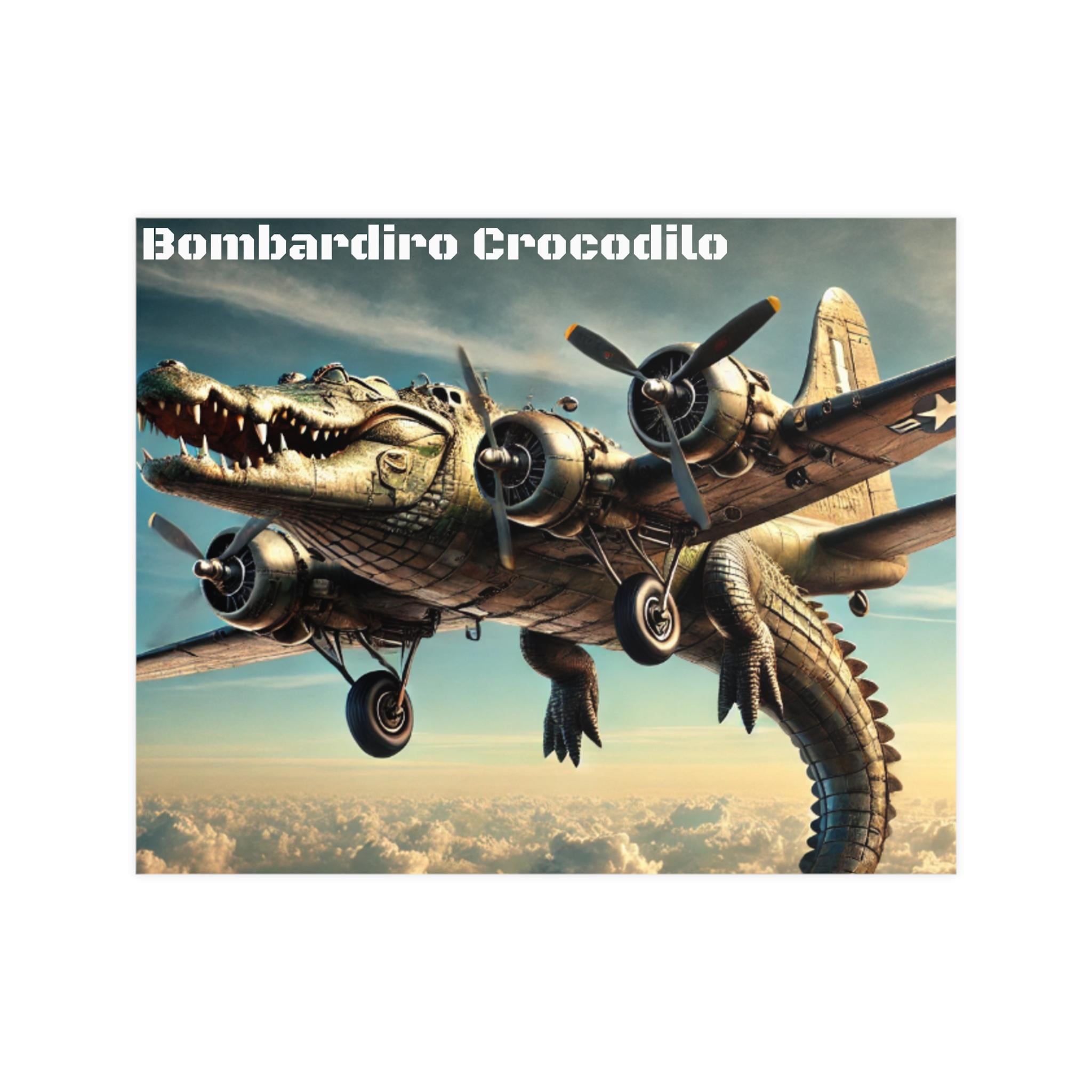 Poster Print, Bombardiro Crocodilo Vertical and Horizontal Matte ...