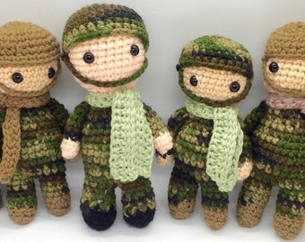 Little Soldier PATTERN ONLY Crochet Amigurumi doll