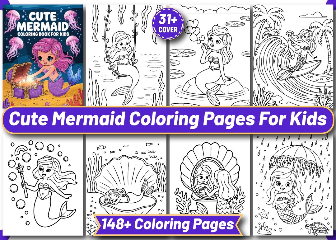 Magical Mermaid – My First Coloring Book - Etsy UK