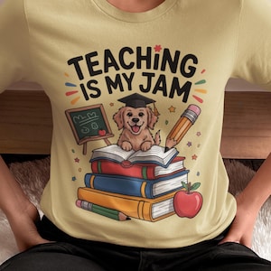 Niedliches Lehrer Shirt mit Hund, lustiges Lehrer Geschenk, Back to School T-Shirt, Hundeliebhaber Lehrer T-Shirt, Lehrer Wertschätzung Shirt