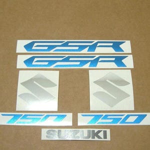 Suzuki GSR 750 2011 complete replacement decals kit stickers set reproduction graphics restoration pegatinas emblems autocollants pattern L1