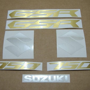 Suzuki GSR 750 2012 complete replacement decals kit stickers set reproduction graphics restoration adesivi autocollants labels aufkleber
