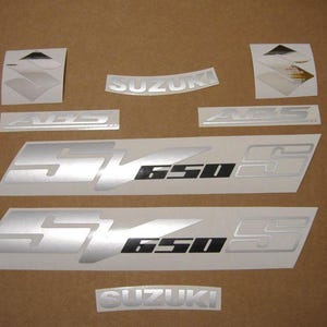 Suzuki SV650S 2007 2009 2010 full replica decals stickers set graphics reproduction 650sf adesivi aufkleber labels K7 adhesives kit