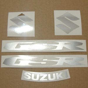 Suzuki GSR 600 2007 2008 full aftermarket decal kit replica stickers reproduction graphics restoration adhesives autocollants pattern