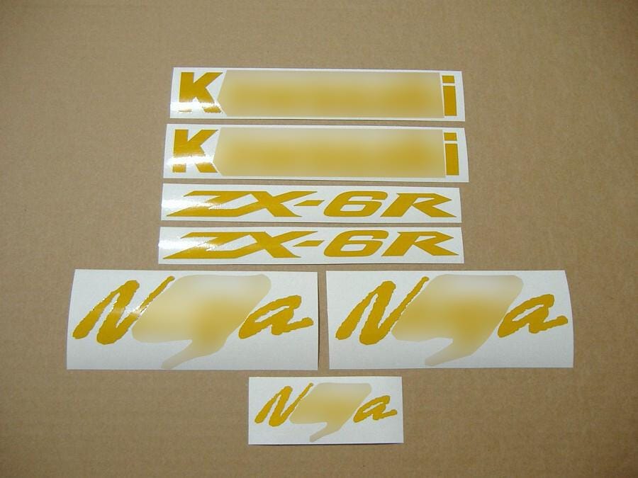 ZX10R or ZX6R Ninja Custom Color Light Reflective Yellow Decals