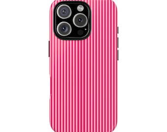 横縞模様のライトピンク＆ライトブルー iPhone 17 / 16 / 15 / 14 / 13