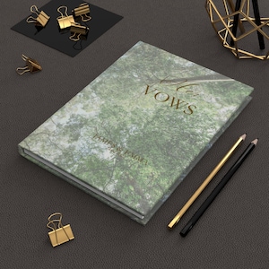Personalized Wedding Vow Book - Custom Vows Keepsake for Couple, His and Hers Wedding Journal, Engagement Gift