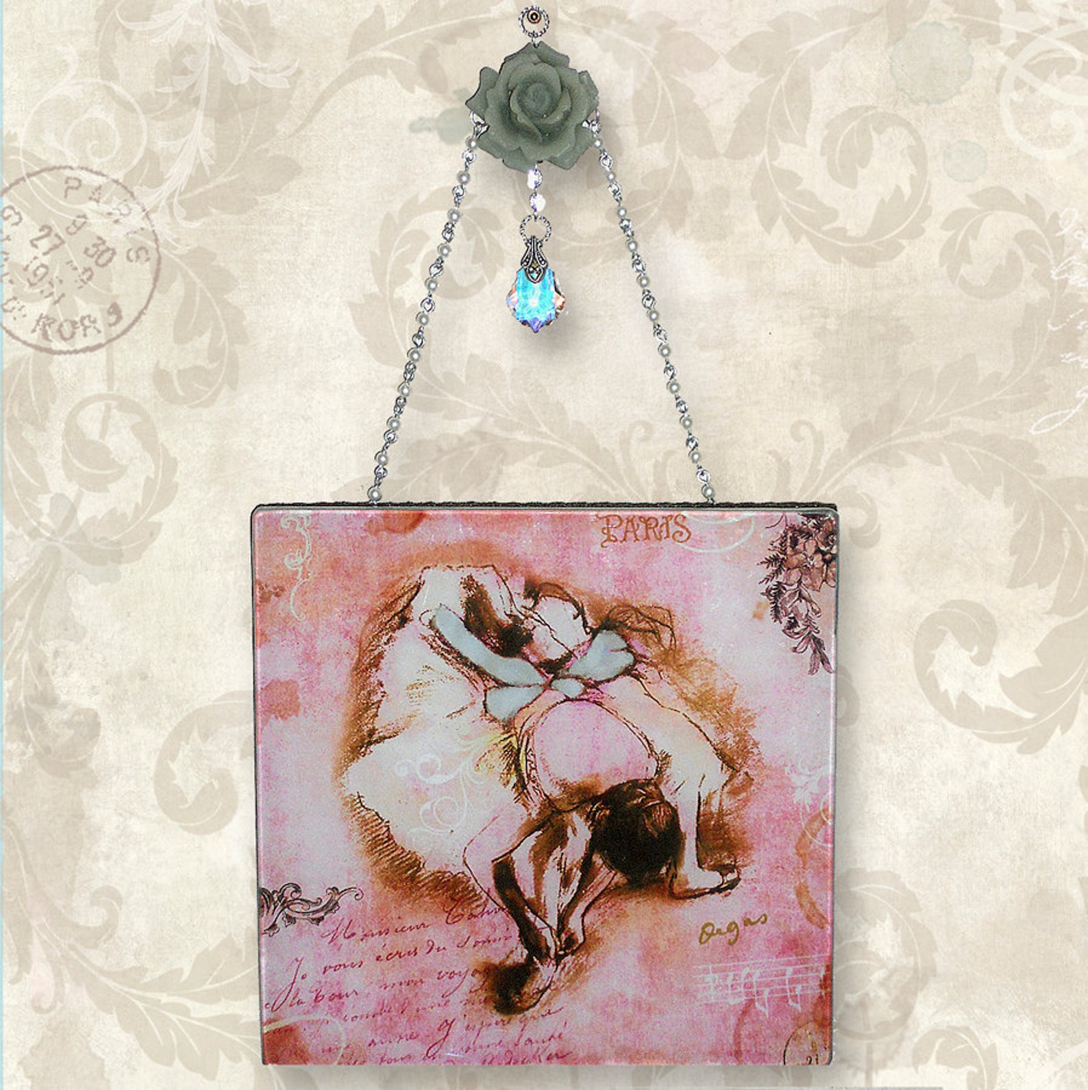 Parisian Pink Ballerina Wall Hanging Vintage Paris Fashion Etsy