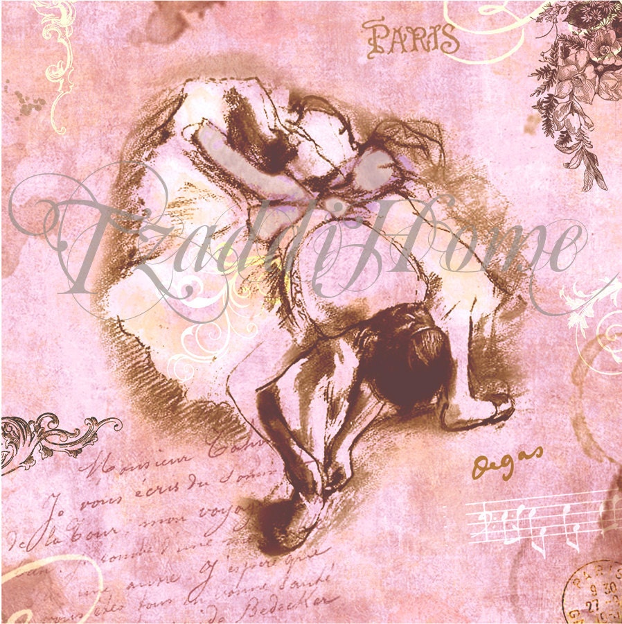 Parisian Pink Ballerina Wall Hanging Vintage Paris Fashion Etsy