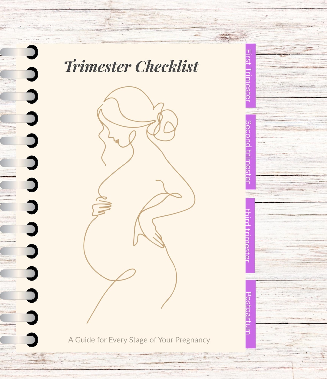 Pregnancy Checklist Printable PDF: Trimester and Postpartum Essentials ...