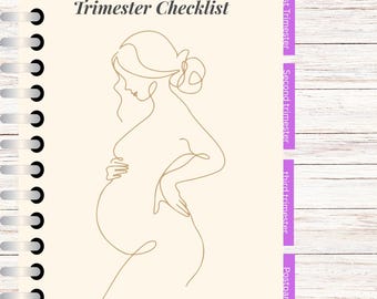 Lista de verificación del embarazo (PDF imprimible): Guía esencial para el trimestre y el posparto
